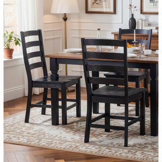 Sunvega White Finish Farmhouse Aesthetic Dining Table Seating for 6