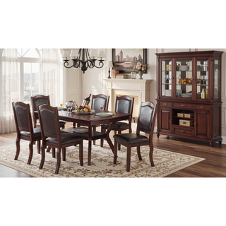 Sunvega Contemporary Espresso Finish Solid Wood Counter Height Dining Table with Shelve
