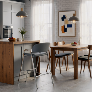 Sunvega Modern 28" Bar Stool Set of 2 with Padded Seat and Backrest
