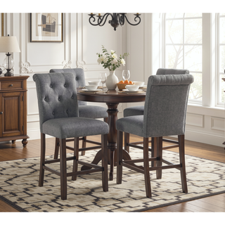 Sunvega Tufted Counter Height Dining Chairs with Padded Seats and Backs in Tan