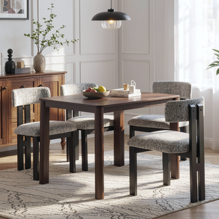Sunvega Upholstered Armless Dining Chairs with Metal Legs and Polyester Blend Fabric