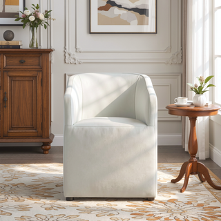 Sunvega Modern Faux Leather Upholstered Dining Armchair for Dining Room