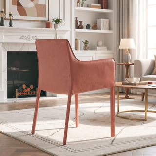 Sunvega Modern Dining Chair in Gray with Durable Metal Frame and Leatherette Upholstery