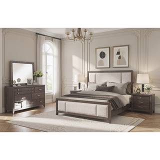 Sunvega Antique Brown Finish Six Storage Drawers Cedar Lined Dresser