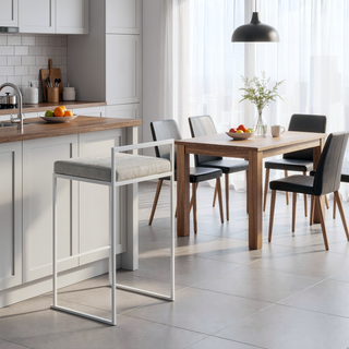 Sunvega Fuji Contemporary Stackable Counter Stool with Upholstered Padded Seat and Frame
