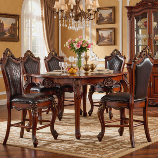 Sunvega Butterscotch and Antique Pearl Armless Counter Height Chairs with Footrest