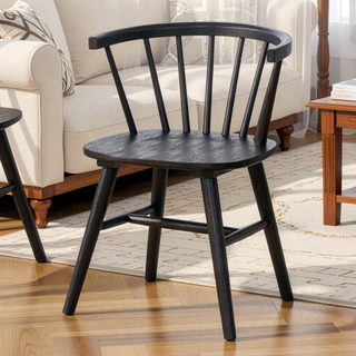 Sunvega Mid-Century Modern Dining Chairs with Spindle Back and Shaker Legs