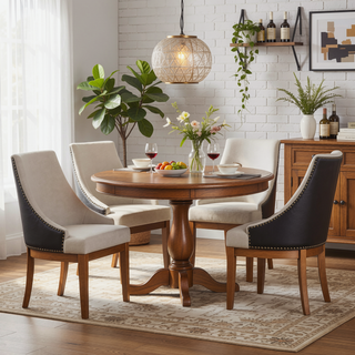 Sunvega Traditional Luxury Upholstered Chairs with Sloped Arms and Nailhead Trim
