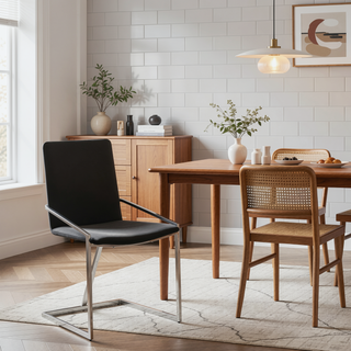 Sunvega Gray Velvet Upholstered Side Chair with Chrome Finish and Lozenge Back