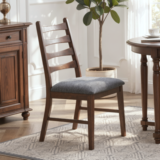 Sunvega Walnut Finish Extendable Dining Table with Self Storing Leaf Wooden Furniture