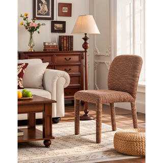 Sunvega Chenille Side Chairs with Padded Seat and Back Cushion Set of 2