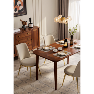 Sunvega Gold and Taupe Finish Contemporary Style 2pc Fully Upholstered Round Side Chair
