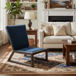 Sunvega Weathered Wood Traditional Dining Chairs with Modern Color Fabric