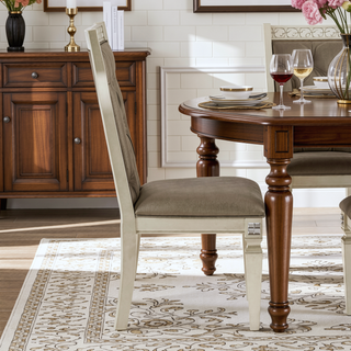 Sunvega Glamorous Acrylic Crystal Tufted Back Upholstered Dining Side Chairs Set