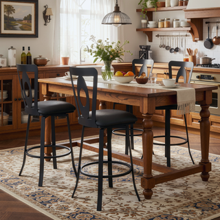 Sunvega Armless Lightweight Barstool with Tall Back and Floor Protectors in Gray