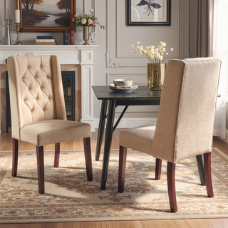 Sunvega Tufted Dining Chairs with High Back and Diamond Stitching Set of 2