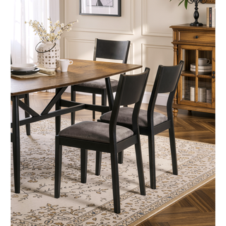 Sunvega Rustic Grey Solid Wood Round Dining Table with Open Shelf Storage