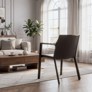 Sunvega Modern Dining Chair in Gray with Durable Metal Frame and Leatherette Upholstery