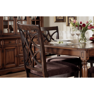 Sunvega Keenan Dark Walnut Finish Rectangular Dining Table with 1 Leaf