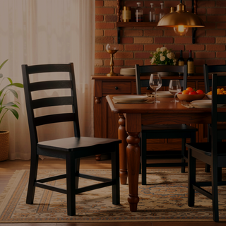 Sunvega White Finish Farmhouse Aesthetic Dining Table Seating for 6