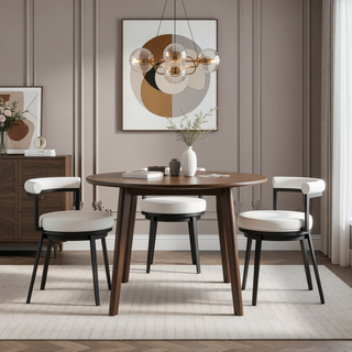 Sunvega Swivel Bar or Counter Stool with White Faux Leather in Cloud Finish