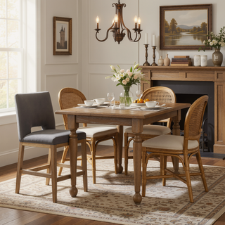 Sunvega Modern Upholstered Bar Stools with Padded Seats for Kitchen Dining