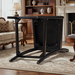 Sunvega Natural Oak and Cane Rattan Counter Stools with Black Boucle Upholstery