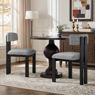 Sunvega Upholstered Armless Dining Chairs with Metal Legs and Polyester Blend Fabric