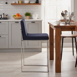 Sunvega Fuji Contemporary High Back Counter Stool with Padded Seat and Backrest