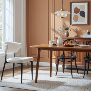 Sunvega Ergonomic Dining Chair with Curved Backrest for Comfortable Minimalist Design