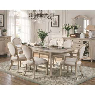 Sunvega Modern Light Oak Finish Wooden Side Chairs with Chenille Upholstery Set of 2