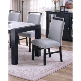 Sunvega Modern Charcoal Upholstered Dining Bench with Soft Fabric and Wooden Legs