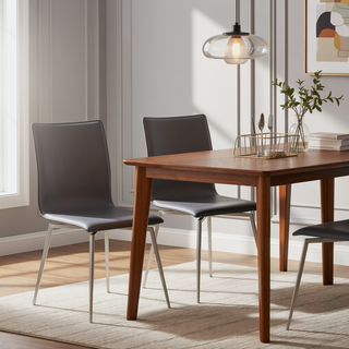 Sunvega Mason Contemporary Upholstered Chair with Swivel Seat and Stainless Steel Base