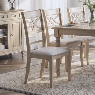 Sunvega Antique Gray Finish Rectangular Wooden Frame Contemporary Formal Dining Table