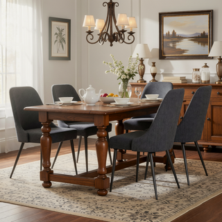 Sunvega Modern Upholstered Dining Chairs with Sturdy Metal Legs Set of 2
