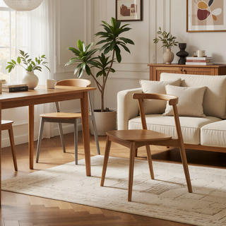 Sunvega 26.5 Inch Modern Minimalist Low Back Wood Counter Stool in Dark Brown Walnut