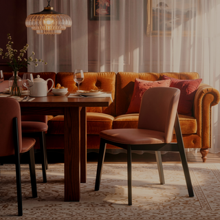 Sunvega Padded Side Chairs with Curved Design and Comfortable Backrests for Living Room