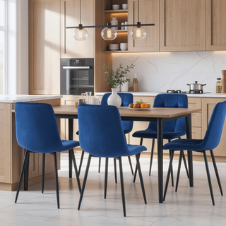 Sunvega Grey Velvet Dining Chairs Set of 2 with Metal Legs for Kitchen and Living Room
