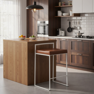 Sunvega Contemporary Stackable Counter Stool with Upholstered Padded Seat for Dining