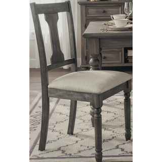 Sunvega Tan Linen Upholstered Armless Dining Chair with Wooden Backrest Set of 2