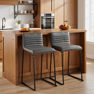 Sunvega Mason Mara Contemporary Fixed Height Counter Stool Set of 2