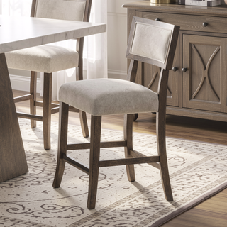 Sunvega Contemporary 2pc Counter Height Stool with Upholstered Seat and Back Rest