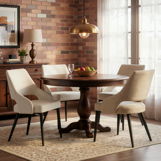 Sunvega Modern White Leatherette Upholstered Dining Chair with Steel Frame