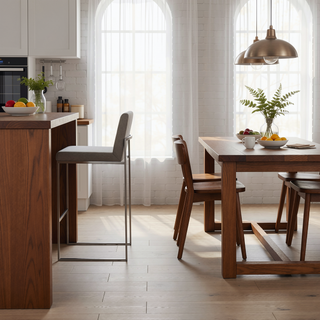 Sunvega Fuji Contemporary High Back Barstool Set with Padded Seat and Backrest