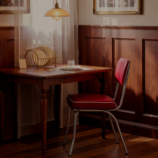 Sunvega Vintage Inspired Chrome Frame with Curved Legs and Padded Seat Side Chairs