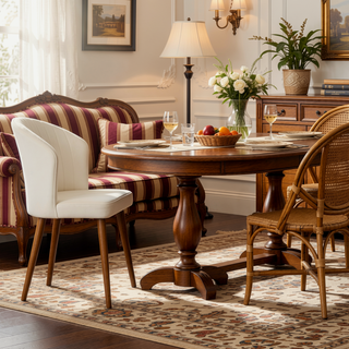Sunvega Navy Blue Velvet Parsons Dining Chair Set with Solid Wood Structure
