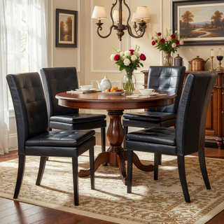 Sunvega Bonded Leather Dining Chairs for Guest Seating Comfortable and Solidly Built