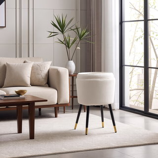Sunvega Modern Velvet Upholstered Dining Chair with Tulip Design and Gold Tips
