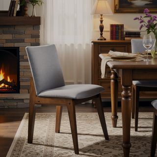 Sunvega Walnut Finish Rectangular Wooden Tabletop Casual Dining Furniture