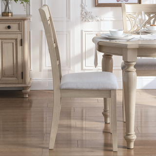 Sunvega Antique Gray Finish Rectangular Wooden Frame Contemporary Formal Dining Table
